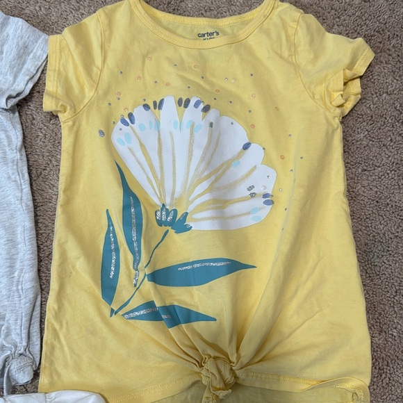 Tommy Hilfiger size 5 girls short sleeve t shirt white blue star used cotton - Picture 4 of 6